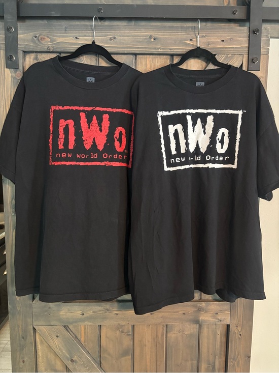 WWE Other - WWE NWO Black T-Shirts with Red and White Logos - Set of 2